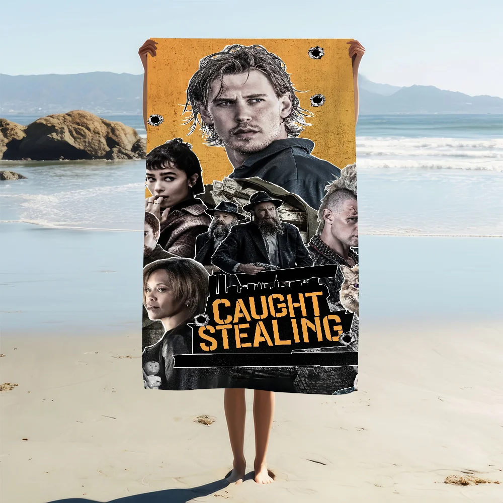 C-C cau-ght-t show S-stea-ling منشفة الشاطئ سريعة الجفاف لينة مناشف حمام السباحة هدية للسفر الصالة الرياضية دش التخييم الرياضة