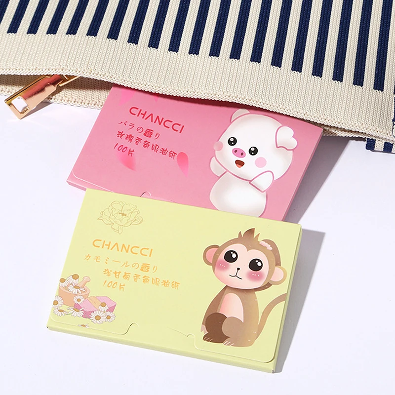 100p Facial Oil Blotting Sheets Paper Roller Cleansing Face Oil Control Absorbent Paper Beauty Makeup Tools Face Wipes Portable