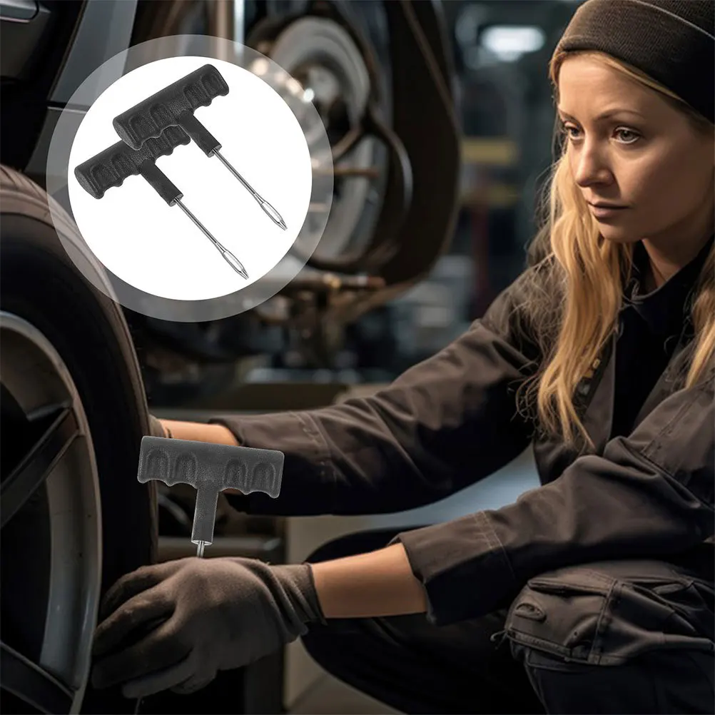 

3pcs Heavy Duty Tire Plug Kit Reusable Vacuum Needle Tool For Car Motorcycle Truck Flat Repair, Tire Puncture Fix Supply