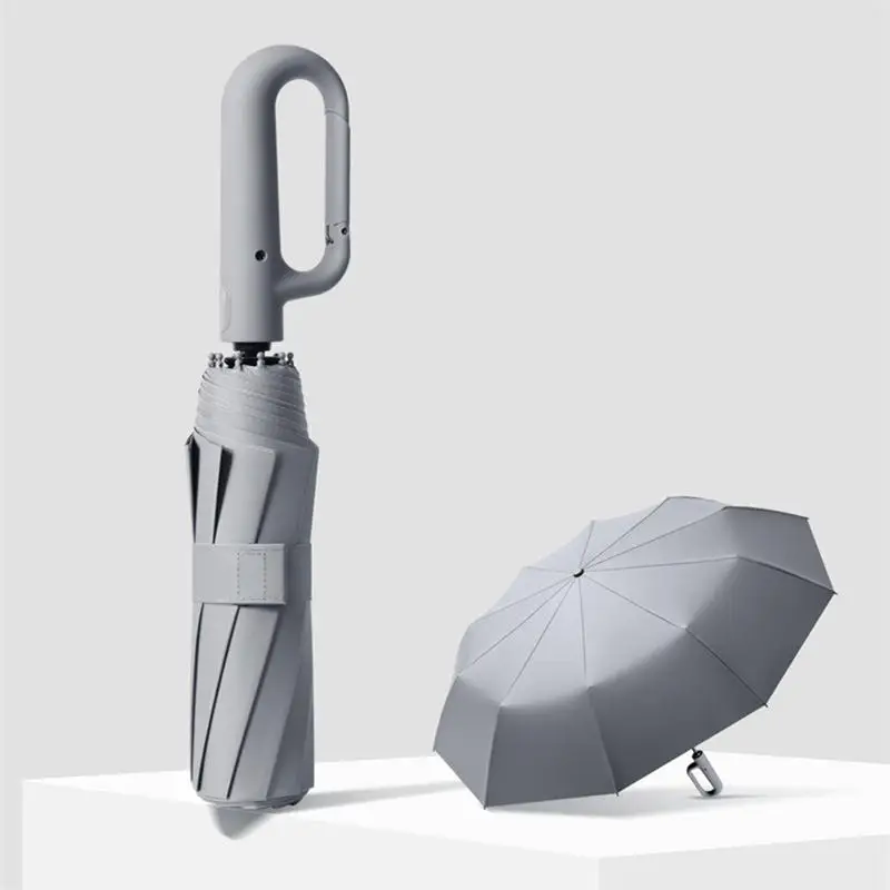 Ring Buckle Design Umbrella 10 Rib Fully Automatic Umbrella For Men Folding Extra Large Thickening WOMEN'S Sunshade Umbrella