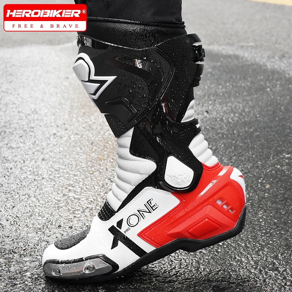 

Moto Riding Racing Shoes Anti Fall Ankle Protective Boots Moto Riding Long Boot Women Off-road Racing Shoes