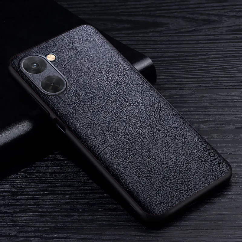 Leather Case For Realme 10 4G Luxury Business Style Retro Litchi Pattern Back Cover for Oppo Realme 10 Pro Plus phone case