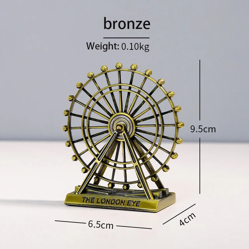 1Pcs Cheap rotatable ferris wheel mini kids room decor metal office home decoration accessories