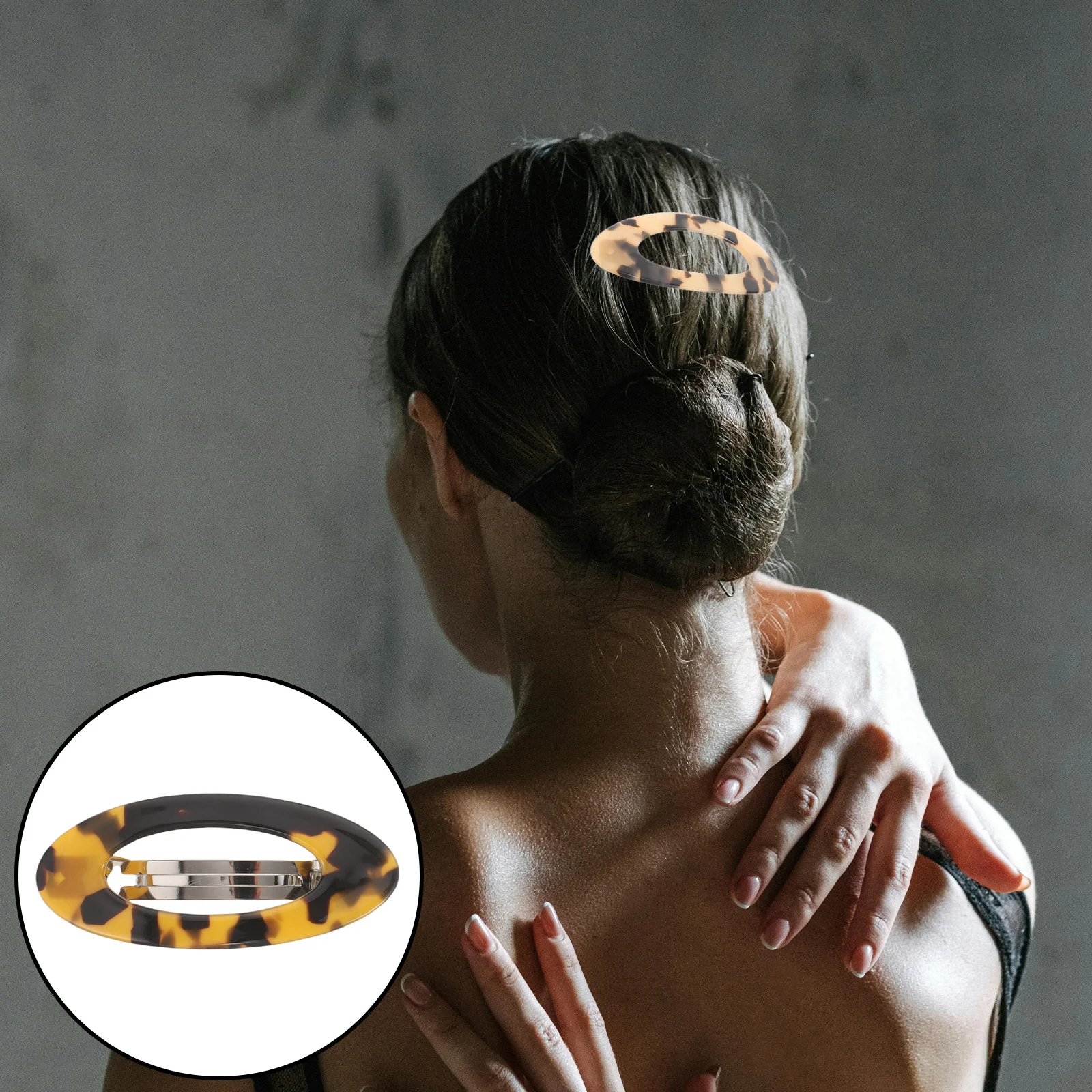 

4pcs Vintage Hollow Metal Hair Clips Oval Arc Barrette For Women Lightweight Spring Mechanism Secure Fit Retro Hairpins