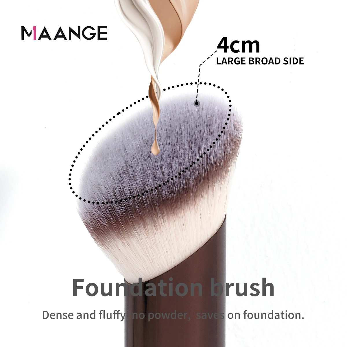 MAANGE 1PCS Makeup Brushes Angled Foundation Buffing Brush Concealer Brush Cosmetic Makeup Tools Soft Hair Oblique Makeup Brush