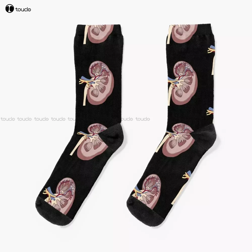 Kidney Anatomy Socks Personalized Custom Unisex Adult Teen Youth Socks 360° Digital Print Custom Gift Streetwear