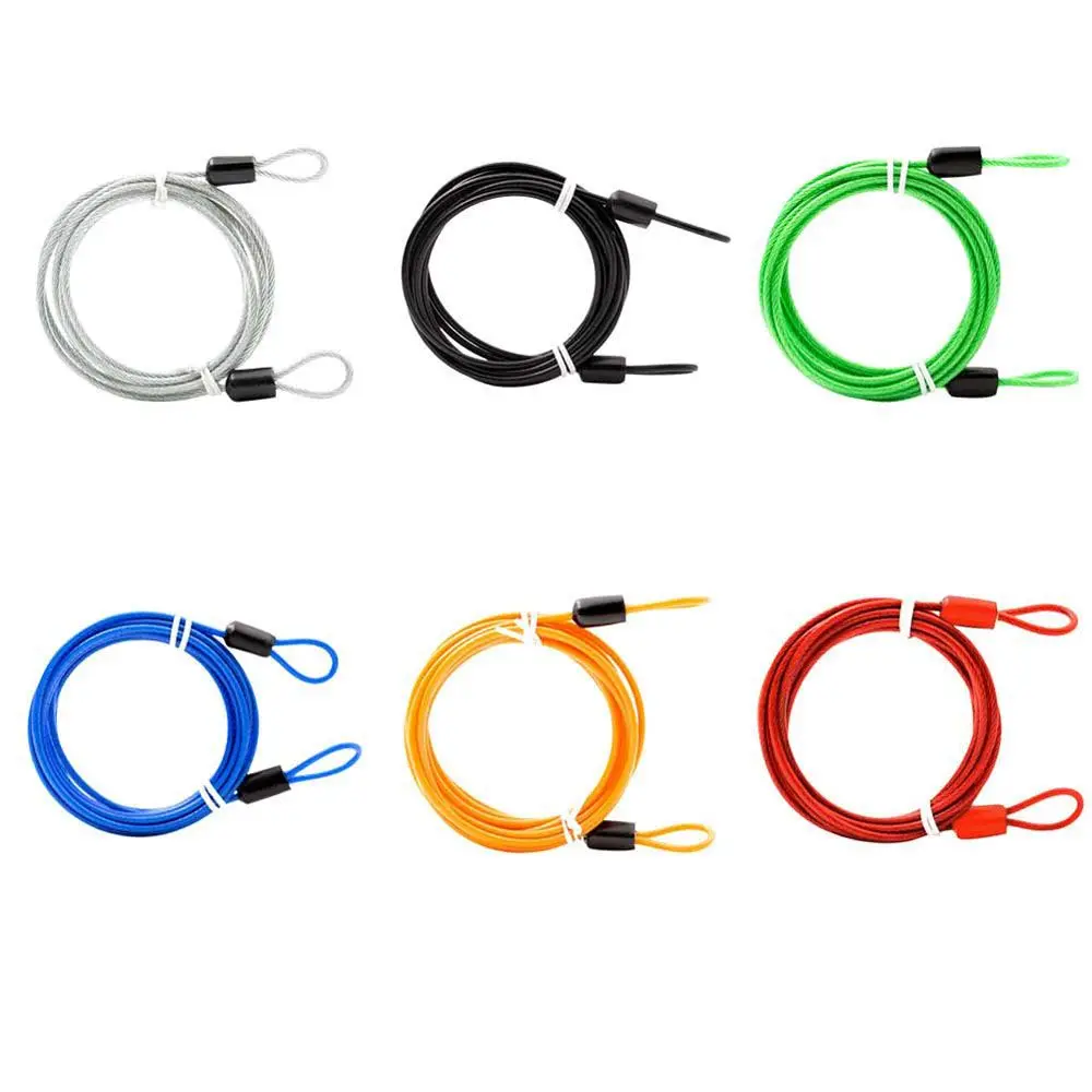 Sicurezza Antifurto Corda metallica in acciaio Anello di sicurezza per bicicletta MTB Bici da strada Corda metallica in acciaio Forte cavo in acciaio Blocco filo per bicicletta