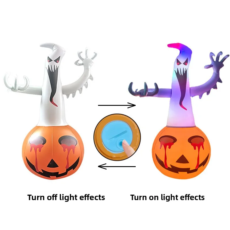 قميص نسائي صيفي بأكمام قصيرة للهالوين، زينة خارجية للحديقة تضفي أجواء رعبًا، تصميم إبداعي، مقاس عادي، مواد متنوعة