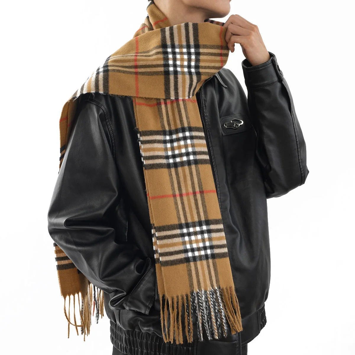 Edinburgh plaid warm cashmere feel men\'s scarf shawl preppy Scottish plaid scarf