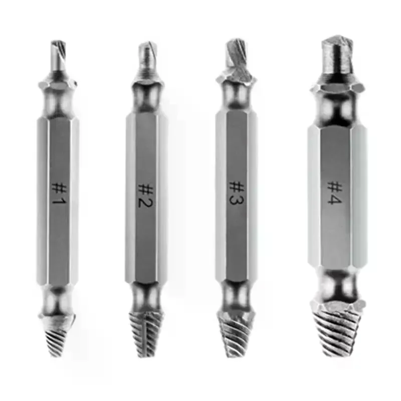 5Pcs Damaged Screw Extractor Set HSS Drill Bit Stripped Broken Remover Small Easily Quickly Take Out Kit Easy Demolition Power
