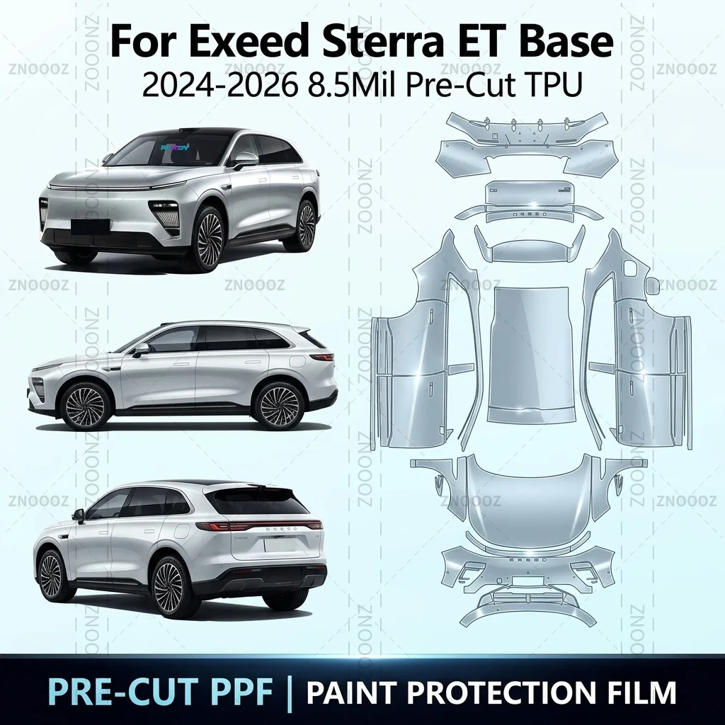 For Exeed Sterra ET Base 2024-2026 8.5Mil Pre-Cut TPU PPF Paint Protection Self High Gloss Full Vehicle Glossy Clear Matte Black
