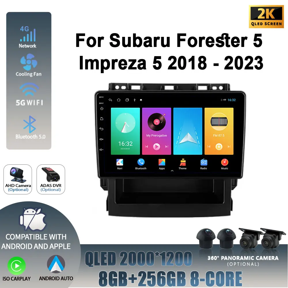 Android 14 For Subaru Foreste 5 Impreza 5 2018-2023 Wireless Carplay Stereo Screen Car Radio Multimedia Navigation Player 2DIN