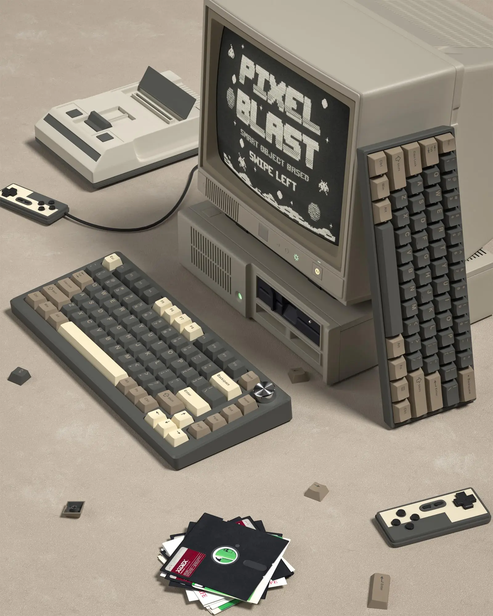 Womier 138 teclas Retro marrón gris PBT Keycap doble disparo Cherry perfil teclas para interruptores Cherry MX Teclado mecánico para jugadores