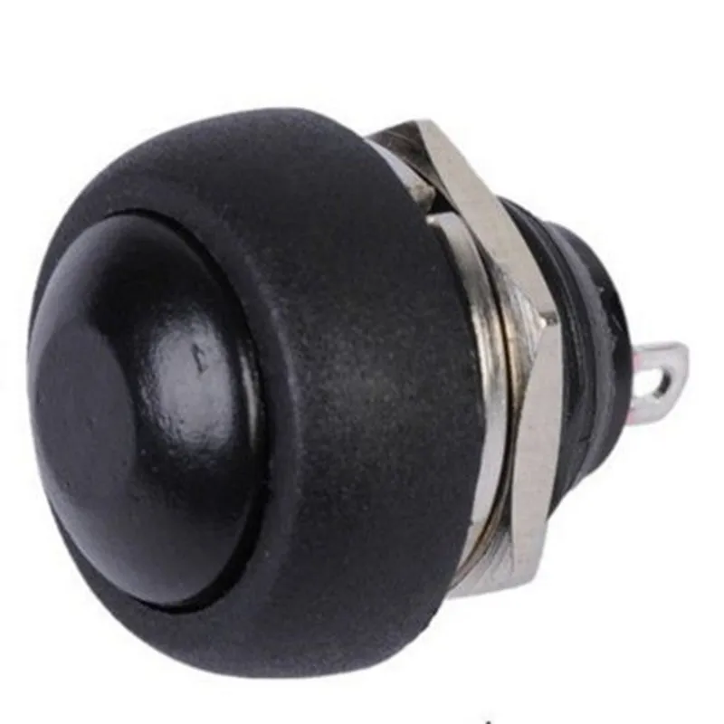 20Pcs Black  Mini Round Switch 12mm Waterproof Momentary Push button Switch