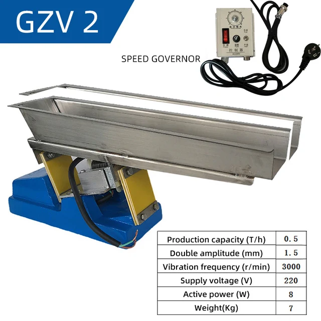 Mini Elektromagnetische Vibrerende Feeder 220V Elektrische Schudden Voeden Machine GZV1 GZV2 Verstelbare Snelheid Vibrerende Feeder