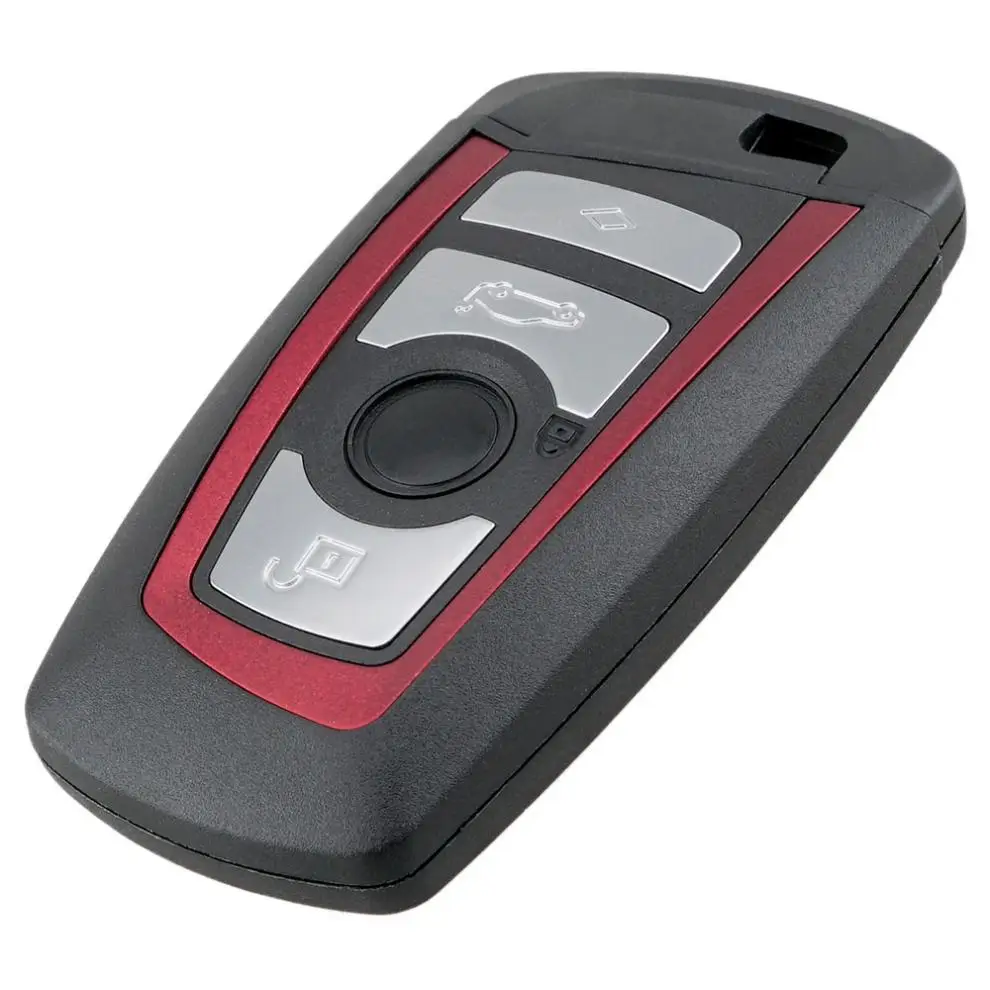 Custodia portachiavi per telecomando per auto a 4 pulsanti adatta per telaio BMW F FEM BDC CAS4 CAS4 Custodia protettiva per chiave 433 MHz con chip PCF7945