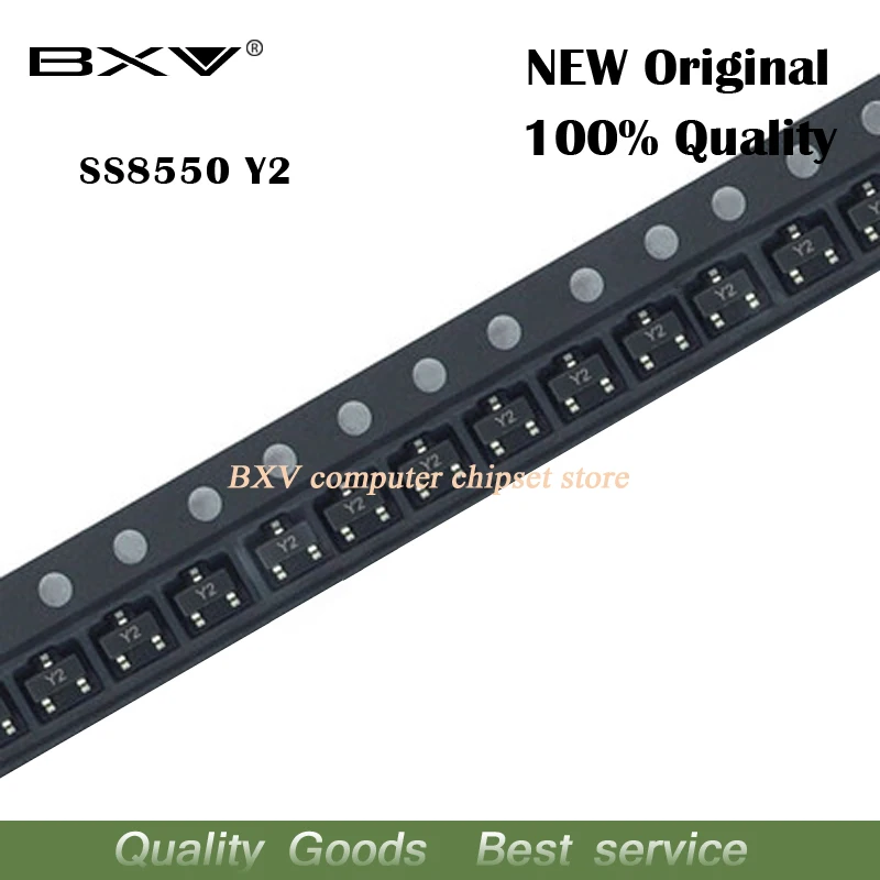 100pcs SS8550D SOT-23 Y2 SS8550 8550D MMBT8550 MMBT8550LT1G new original