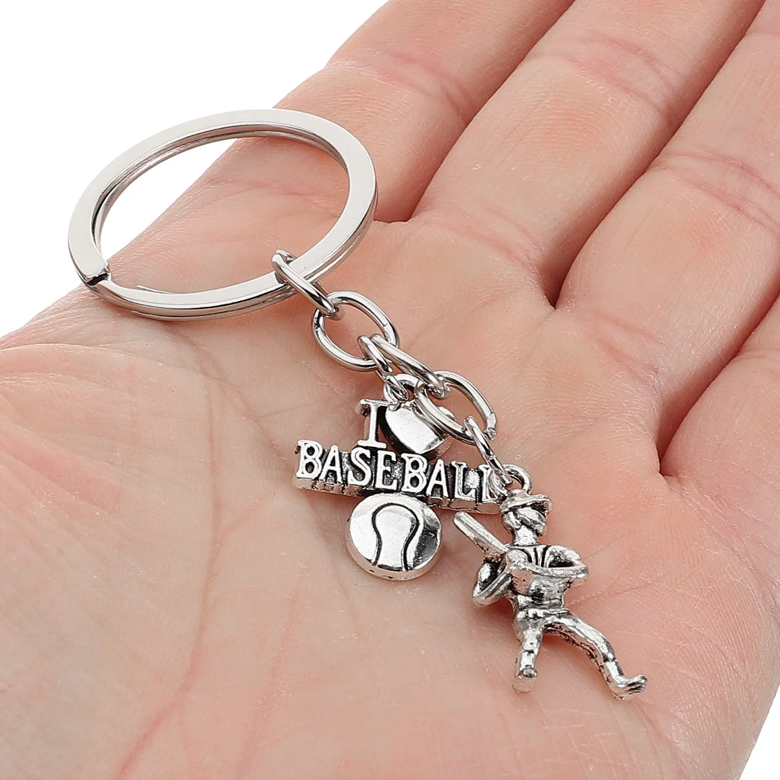 Baseball Key Chain Stylish Lightweight Decorative Softball Key Ring for Bags Backpacks Sports Accessory Gift Keychain
