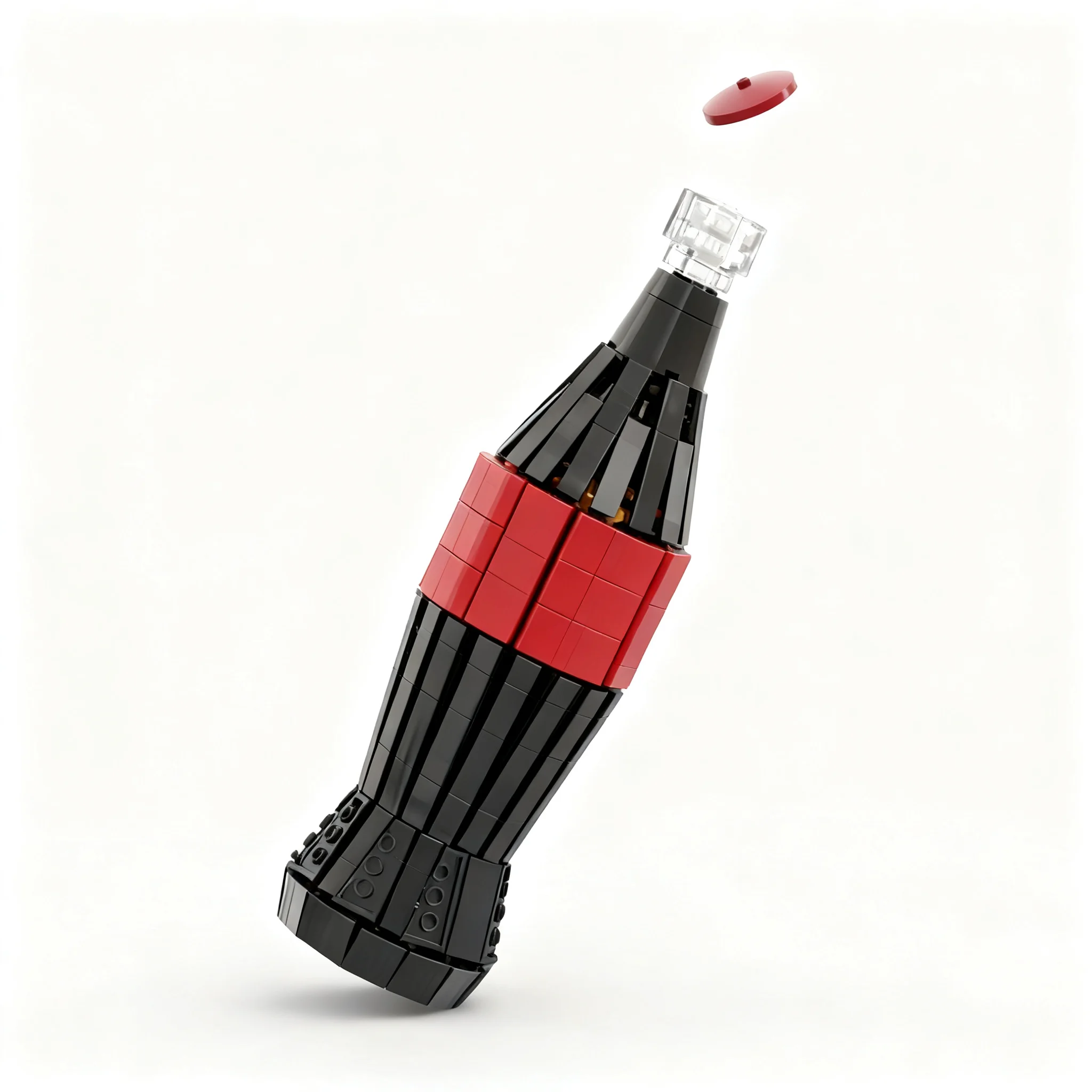 514pcs MOC Art Coca Cola Glass Bottle Model Building Blocks Christmas Gift Toy Architecture 3D Education Collection Assemble