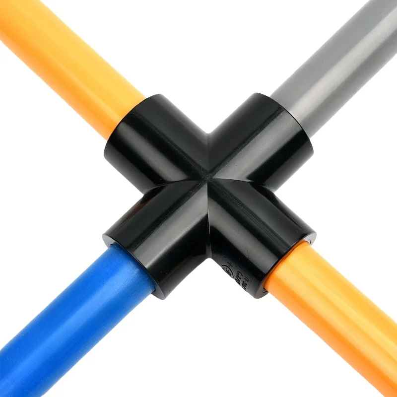 1 ~ 3 قطعة I.D 20/25/32 مللي متر الأسود أنبوب PVC الصليب 4-Way حوض السمك خزان الأسماك انبوب ماء موصل حديقة الري الصرف محول #6