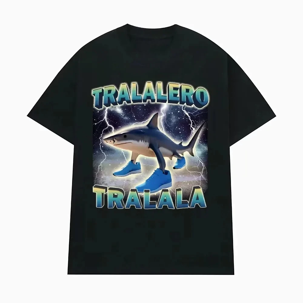 

Tralalero Tralala Funny Shark Meme Tshirts Women's Fashion Gothic Vintage Tshirts Casual Humor Casual Woman Clotning