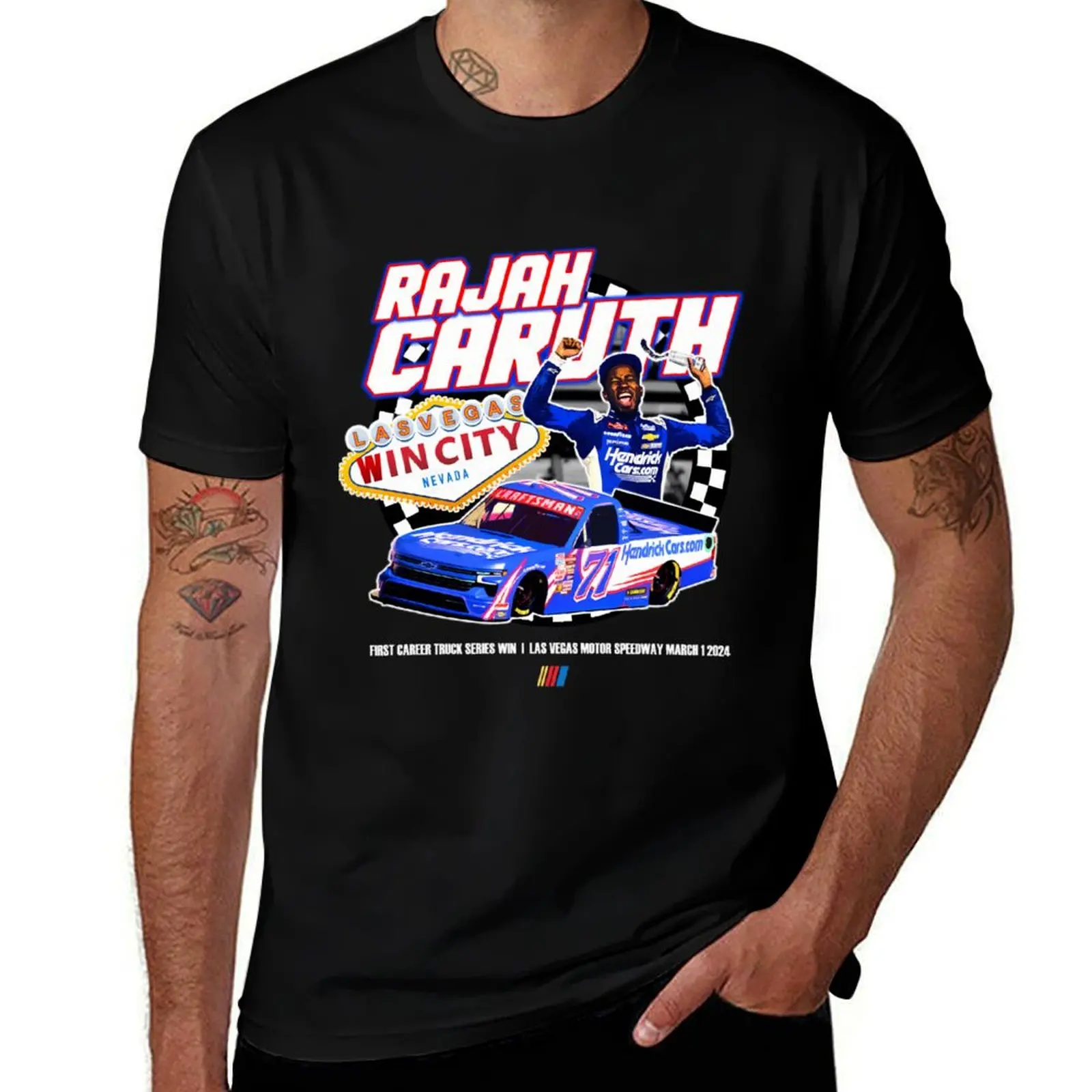 

Rajah In The Caruth 71 Truck Las Vegas Win Racing Graphic T-Shirt man t shirts for men t shirt man luxury T-Shirt