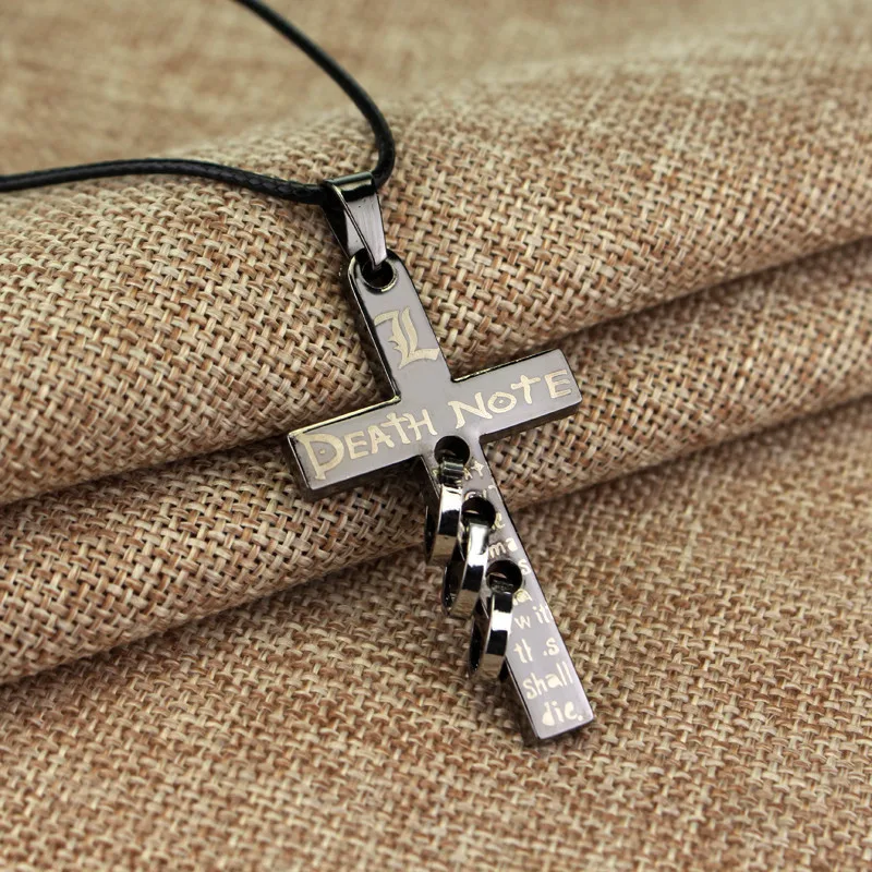 

Death Note крест L кулон ожерелье для любителей аниме мужчины женщины кожаное колье-цепочка Хэллоуин косплей вечерние ювелирные аксессуары