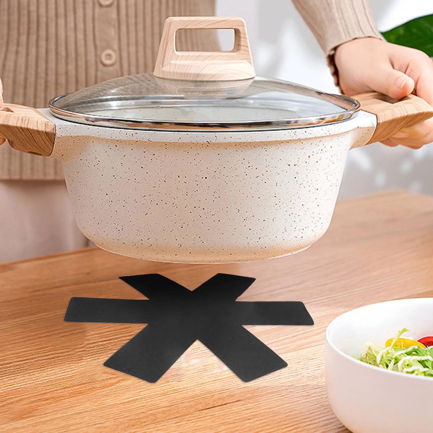 Feltro de proteção anti-derrapante, proteção contra panela, proteção contra empilhamento para panelas, tigelas, conjunto de 5Pan, 38cm