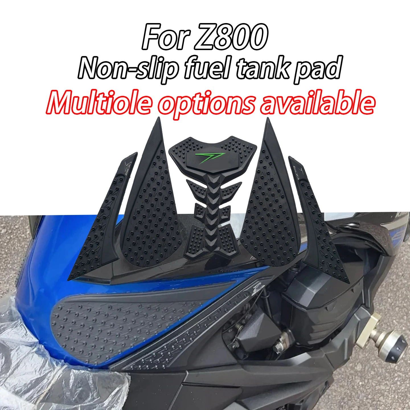 

Наклейки для мотоцикла Kawasaki Z800, 3D резиновые противоскользящие наклейки на бак, защитные наклейки на топливный бак