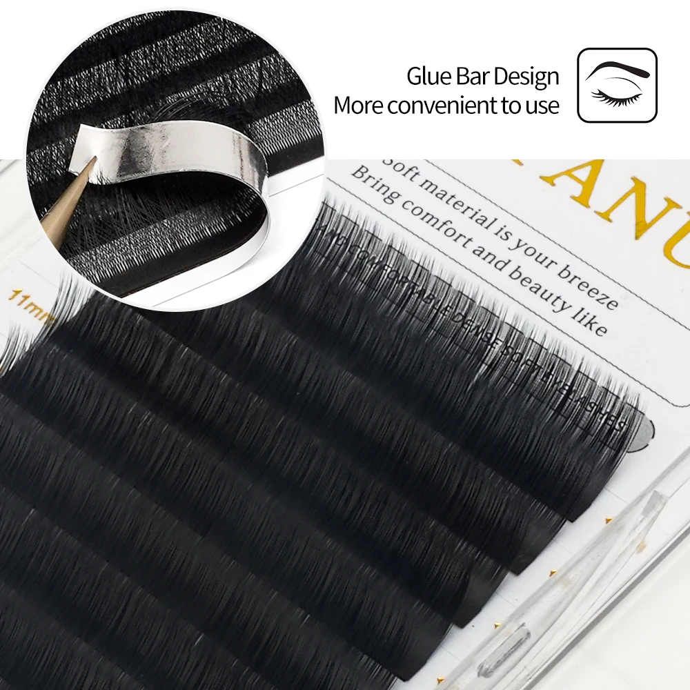 LAIYANUO single eyelashes Classic Individual Eyelash Extension LashesMatte Black Professional Soft Natural