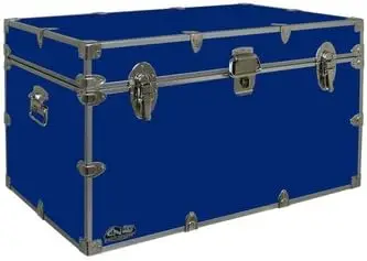 C&N Footlockers - XL Graduate Storage Trunk - Made in the USA - STEEL Footlocker for College Dorm Room & Summer Camp-32x18x18.5