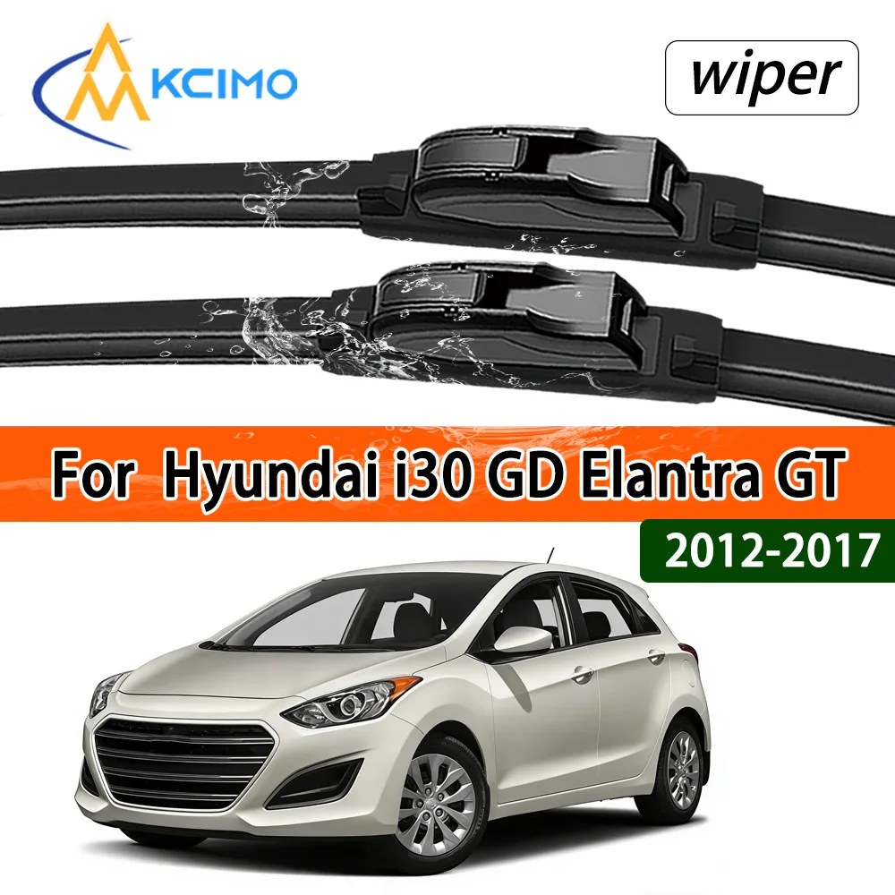 Hochleistungs-Silent-Wischerblätter, 2 Stück, für Hyundai i30 GD Elantra GT 2012–2017, klare Sicht für alle Jahreszeiten