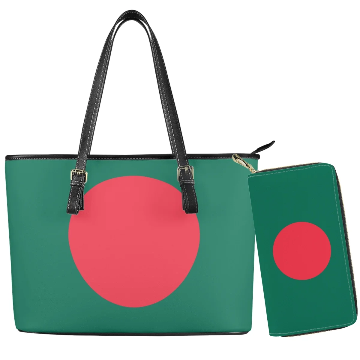 New Bangladesh Country Flag Pattern Woman Handbag Large Capacity Internal Pocket Mezzanine Satchel Wallet Easy To Carry Bckpack