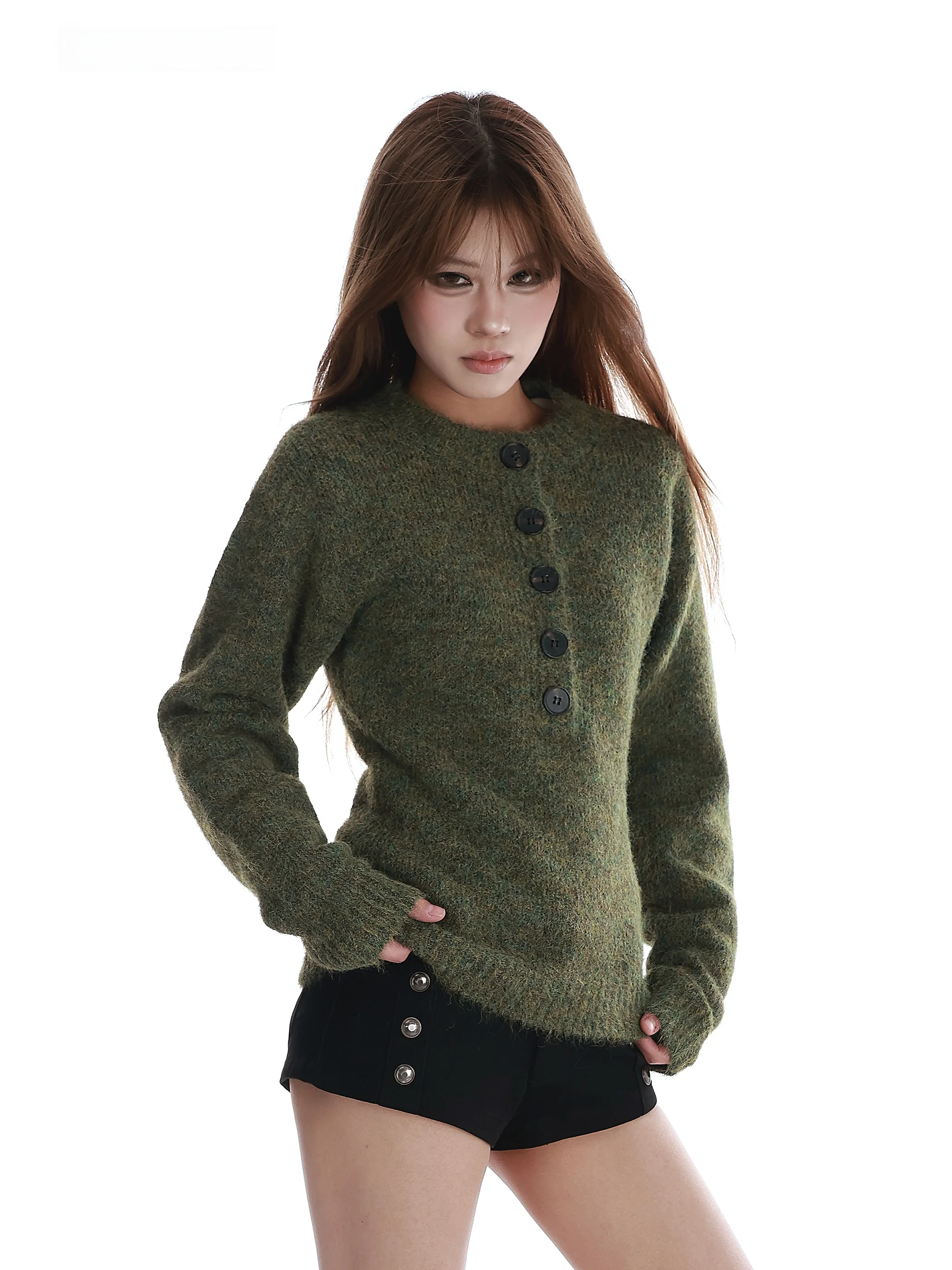 

VINMUK American Sle Spicy Girl: Женский весенний вязаный свитер с высокой талией, подчеркивающий фигуру, теплый, длинный, вязаный