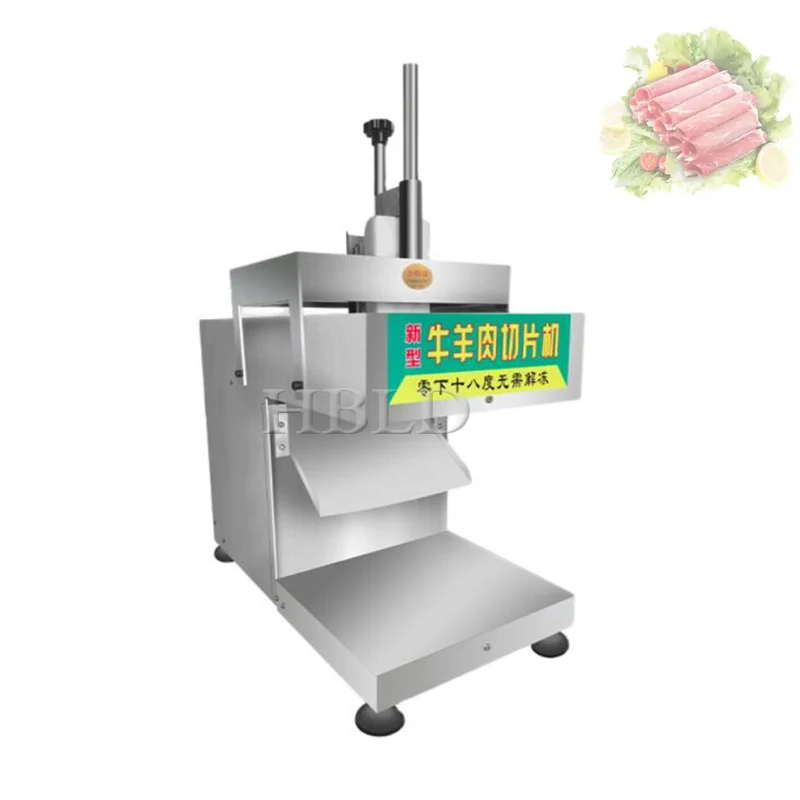 Commercial Electric Lamb And Beef Slicer, Small Stainless Steel Frozen Meat Cutting Machine