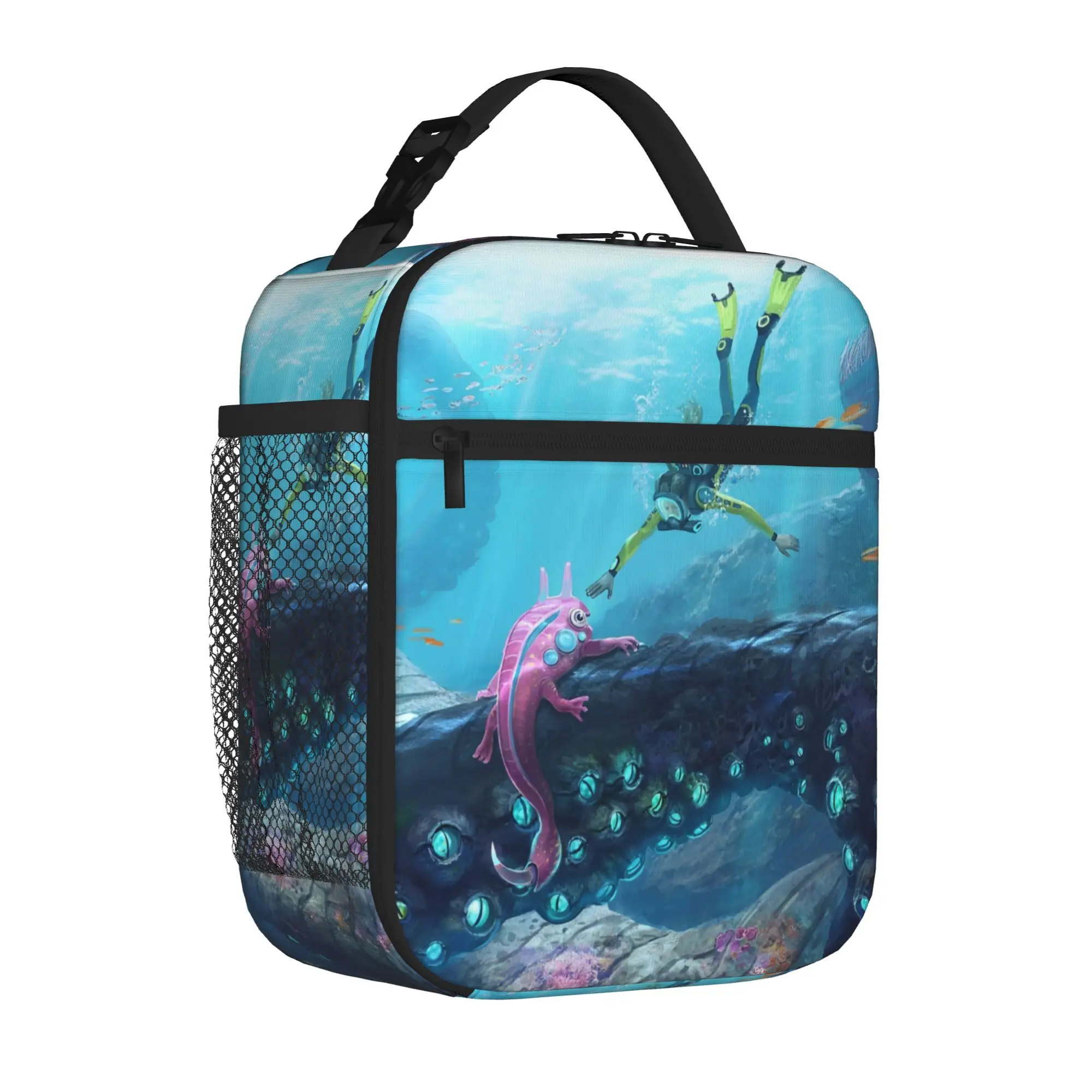 Insulated Lunch Tote Bag Subnauticas Deep Sea Game New Arrival Adventure Creature Thermal Cooler Lunch Container Lightweight