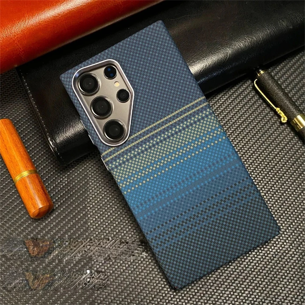 Carbon Fiber Pattern Thin Case for Samsung Galaxy S26 S25 Ultra S24 Plus Magnetic Shockproof Color PC Cover - Image 2