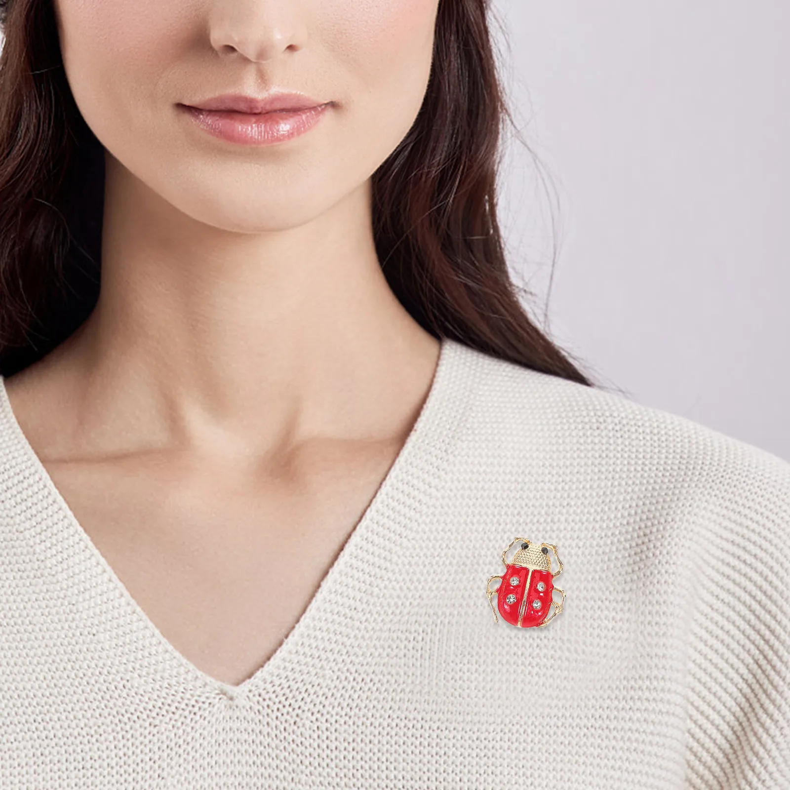 

6Pcs Cartoon Ladybug Brooch Pins Adorable Insect Enamel Brooches for Women Vintage Style Garment Accessories Backpack Jacket