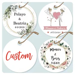 Custom Tags, Labels, Candy Favors Tags, Wedding, Birthday, Your Photo, Logo, Personalized, 100 Pieces, Round, Invitation Tags