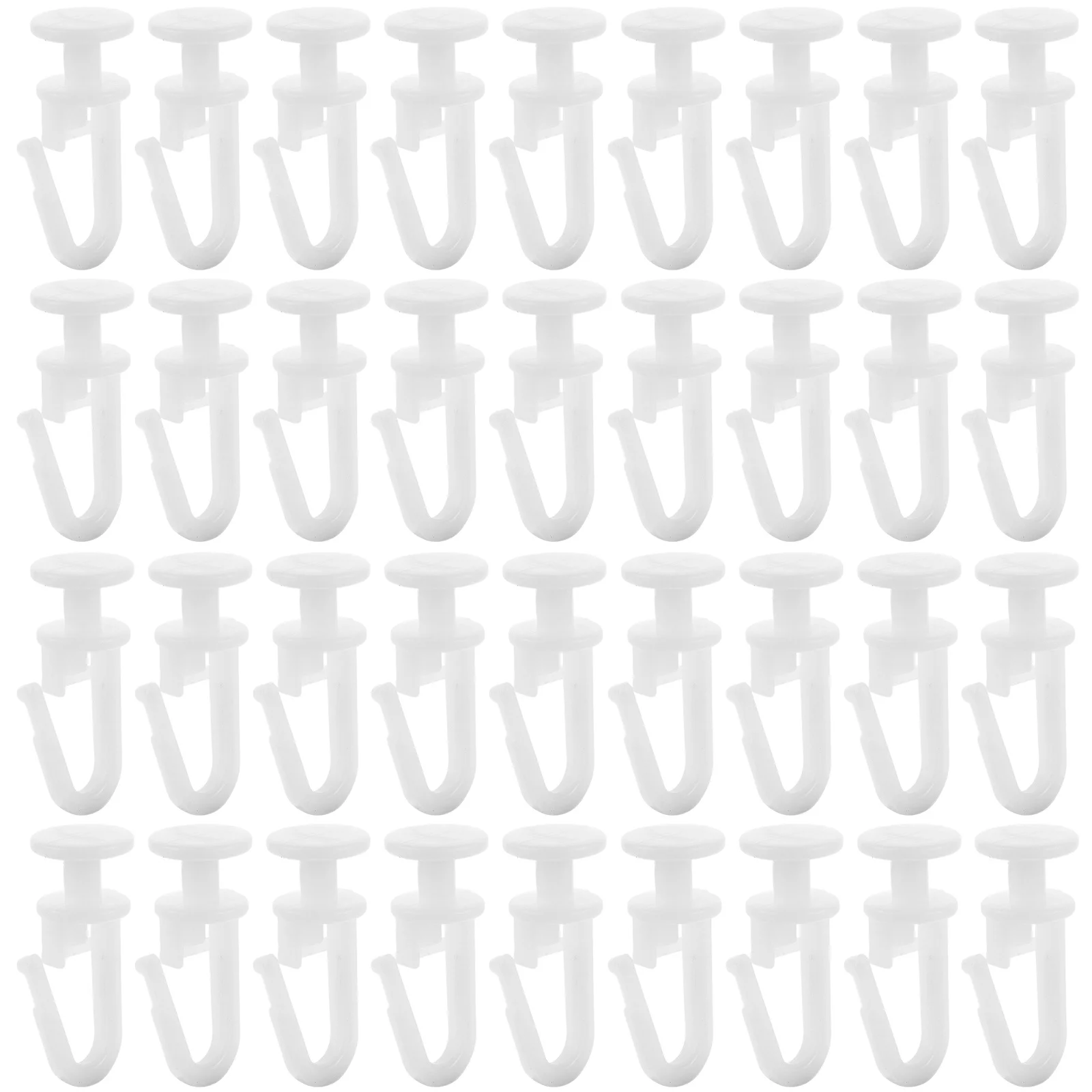 

50Pcs Curtain Track Rollers Silent Slide Clips for Bedroom Office Drapes Sheers Valances Flexible Rail System Window Glider Mute