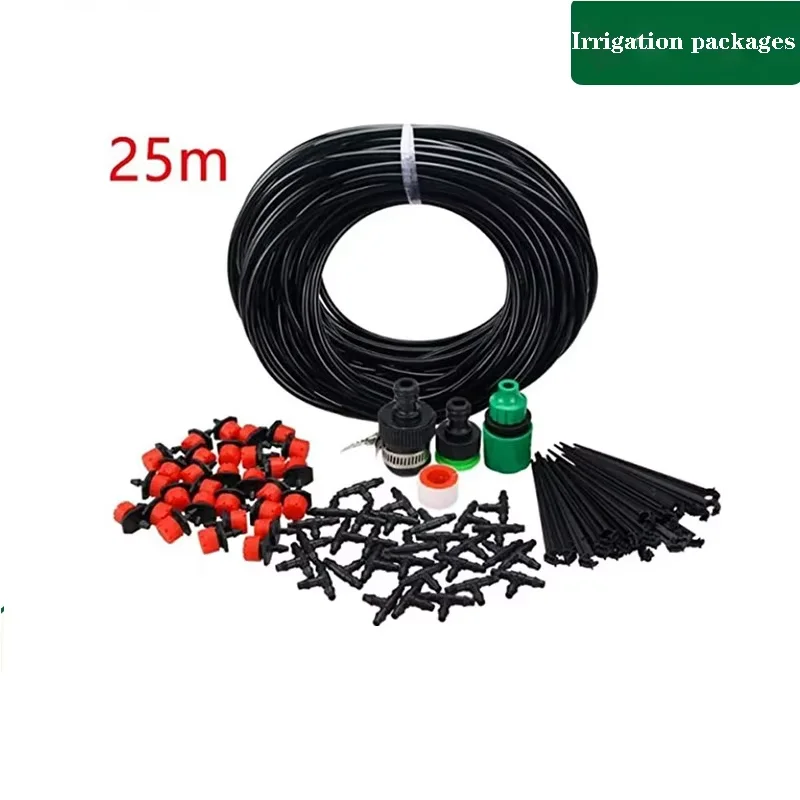 Garden Irrigation Set Automatic Watering Irrigation Combo Gardening Watering 25m Capillary 30 Dripper Faucet