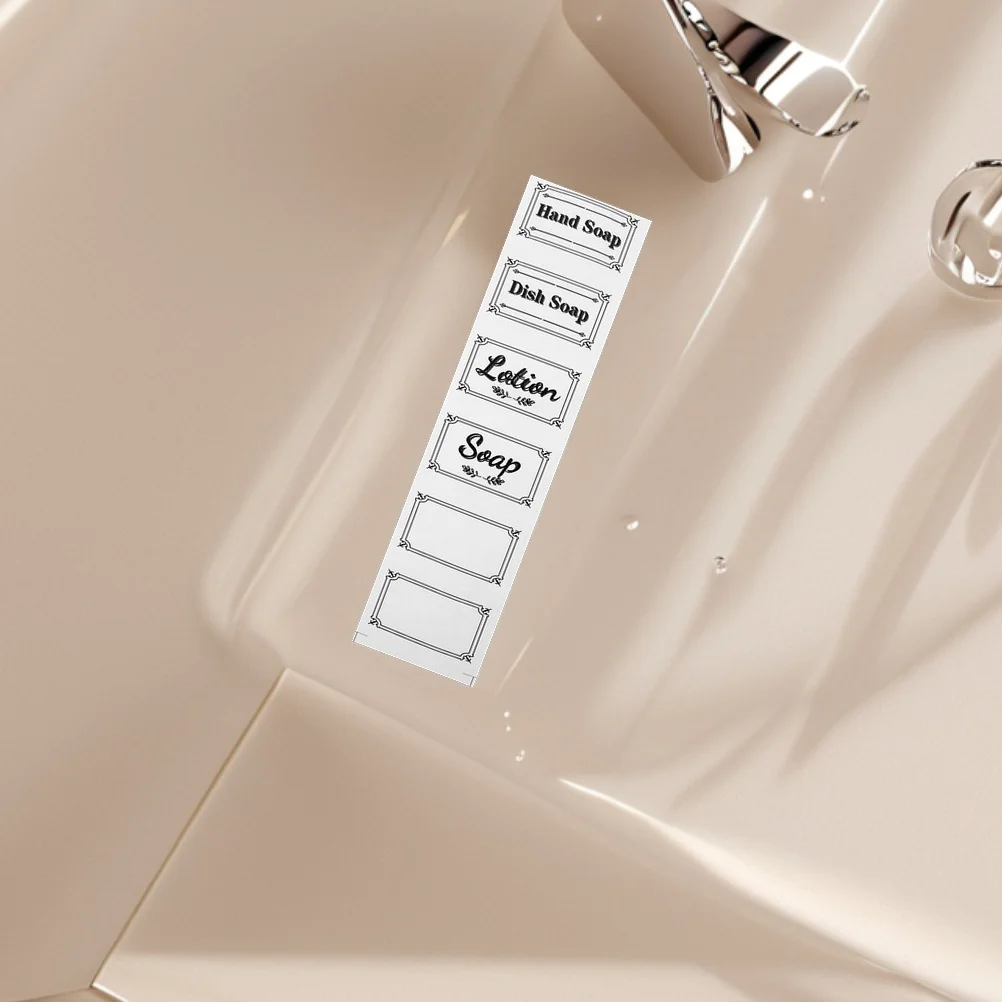 

12 Sheets Clear Transparent Labels for Shampoo Conditioner Bottles Waterproof Bathroom Dispenser Stickers Daycare Stickers