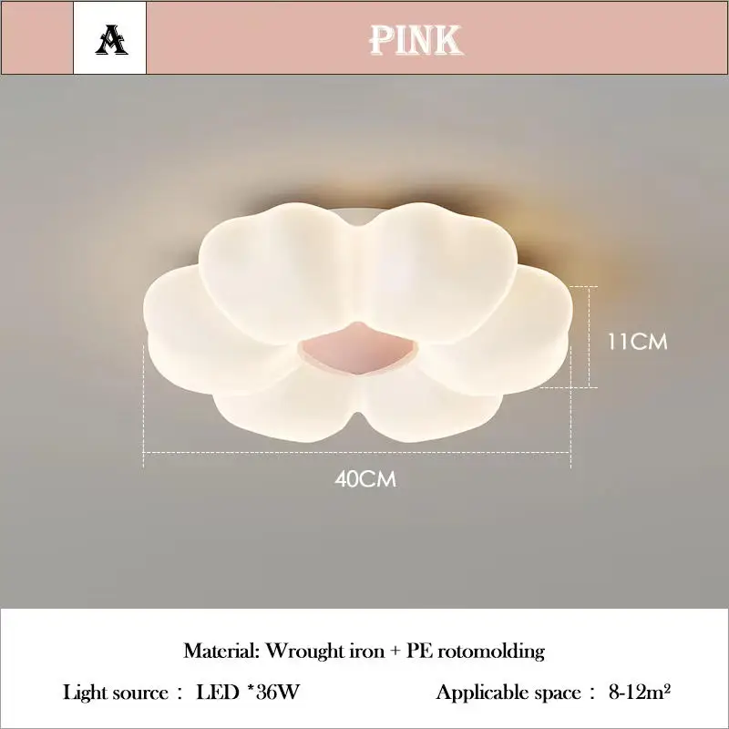 Kinderkamer Bloem Plafondlampen Roze Bloem Prinses Kamer Licht Warm Romantisch Meisje Slaapkamer Kinderkamer Babykamer Plafondlampen