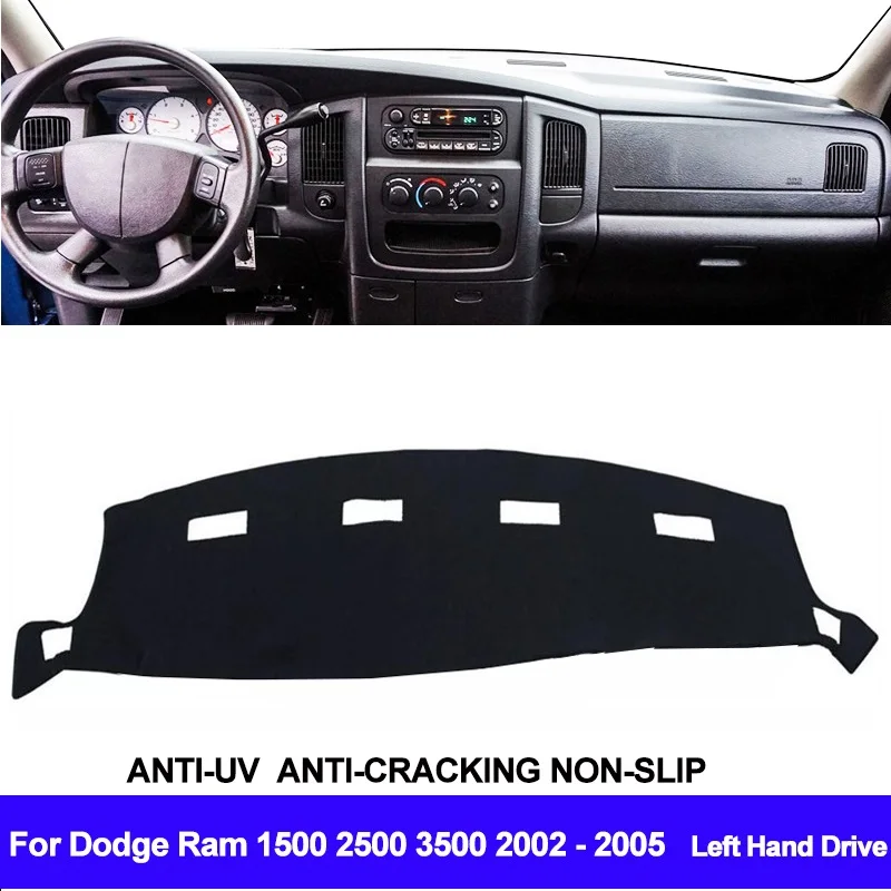 

For Dodge Ram 1500 2500 3500 2002 2003 2004 2005 LHD Models Car Auto Dashboard Cover Dashmat Pad Carpet Dash Cushion 2 Layers