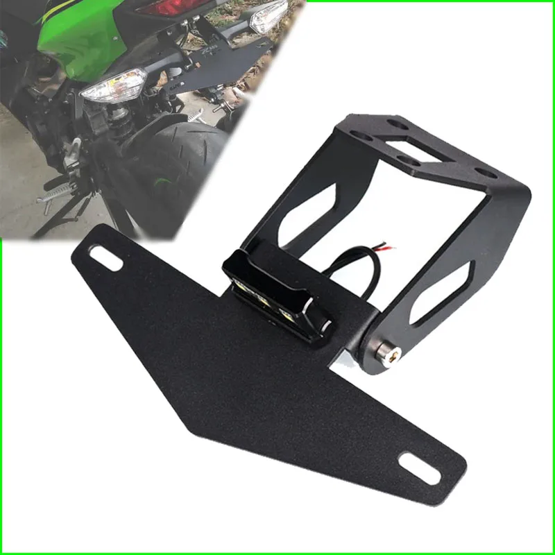 

Motorcycle Tail Tidy Fender Eliminator Registration License Plate Mount Holder LED Light For NINJA 250 400 NINJA400 Z400 18-23