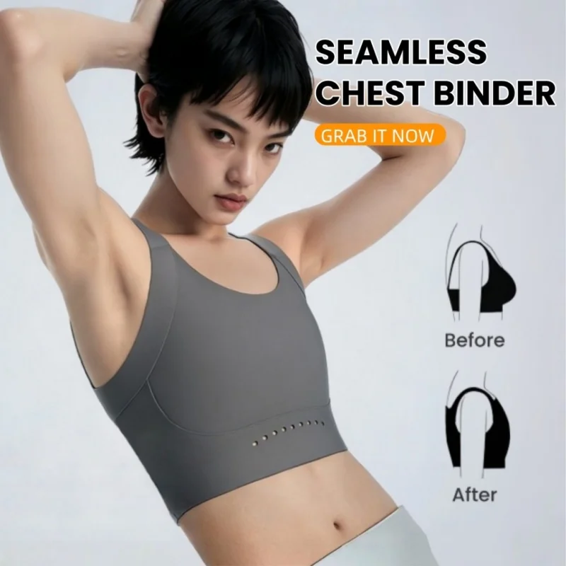 

Janest Seamless Chest Binder Front Bar Pad Pullover Binder Chest Adjustable Shoulder Straps For Women【S-4XL】