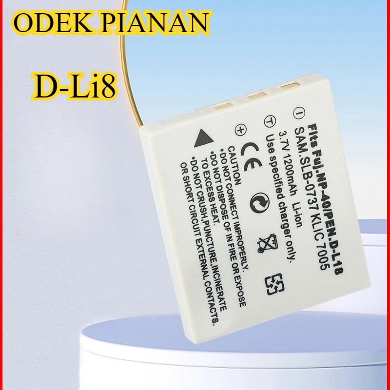 Bateria de substituição de 1200mAh para Samsung SLB-0737 para Pentax D-Li8 para Fujifilm FNP-40 para Kodak KLIC-7005 Bateria de câmera digital