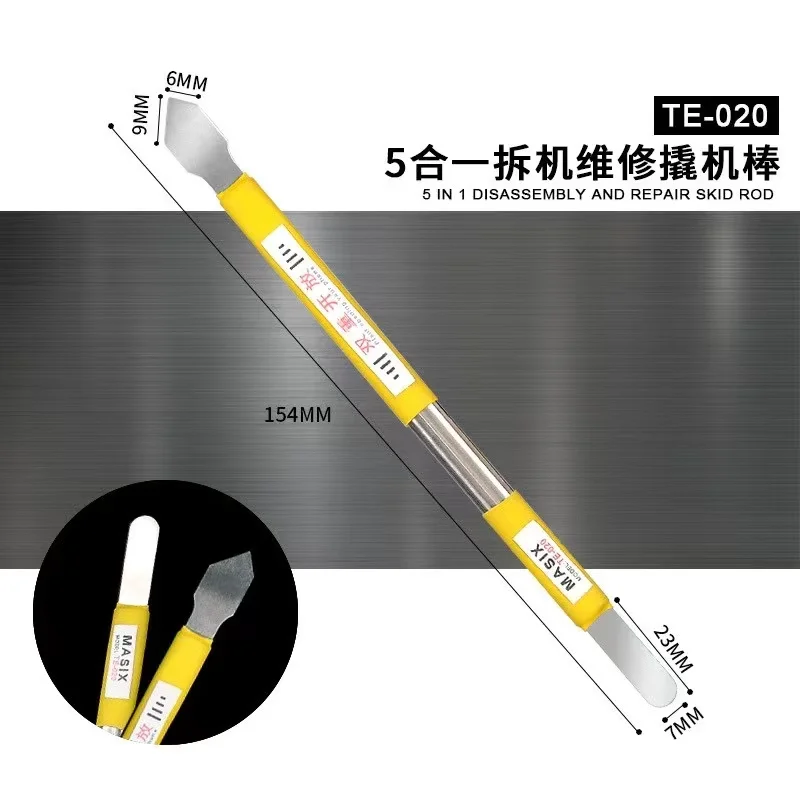 5-in-1 Metall-Brechstange für LCD-Öffnung, Demontage und Reparatur, Skid-Pod-Hebelmesser für Bildschirm- und Handy-Reparaturwerkzeug – Detail 2