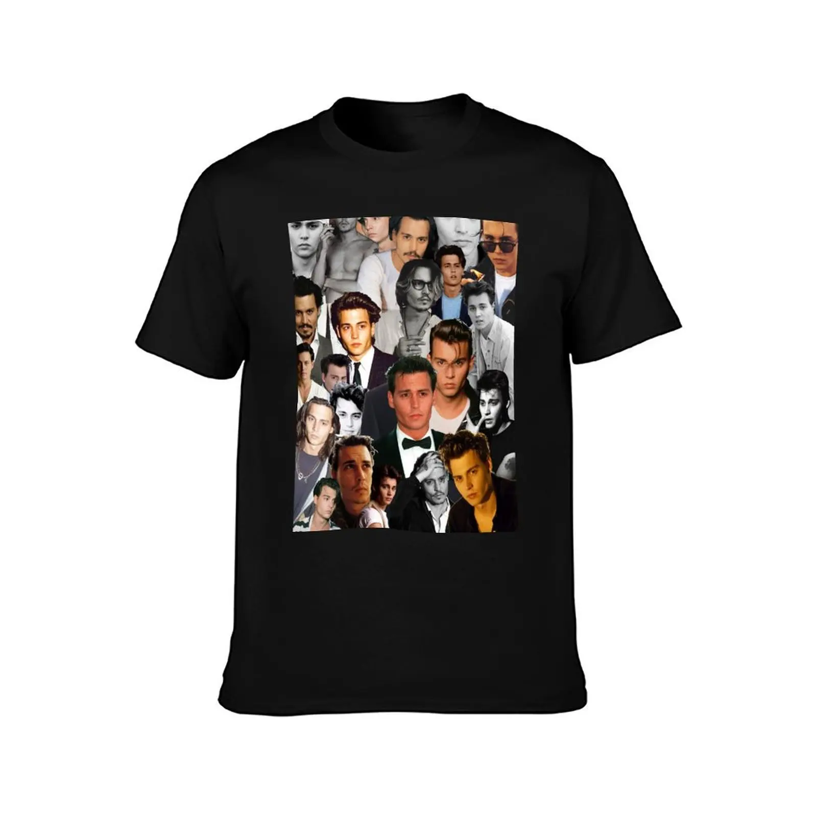 Johnny Depp Collage T-Shirt Short sleeve tee anime tees mens white t shirts