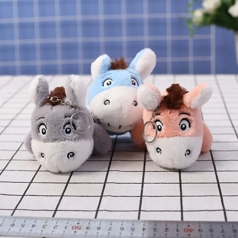 100pcs New Little Donkey Bucktooth Donkey Free Plush Toy Keychain Backpack School Bag Doll,Deposit First to Get Discount much  W